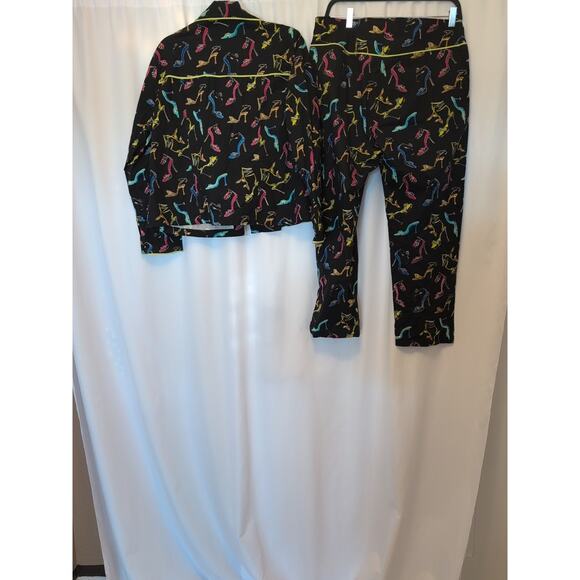 Vanity Collection VTG 90s sequin pants set XL jacket L high heels pockets! cute! - Picture 10 of 13